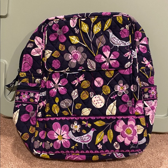 Vera Bradley “Floral Nightengale” Large Fabric Backpack. NWT - Picture 5 of 9